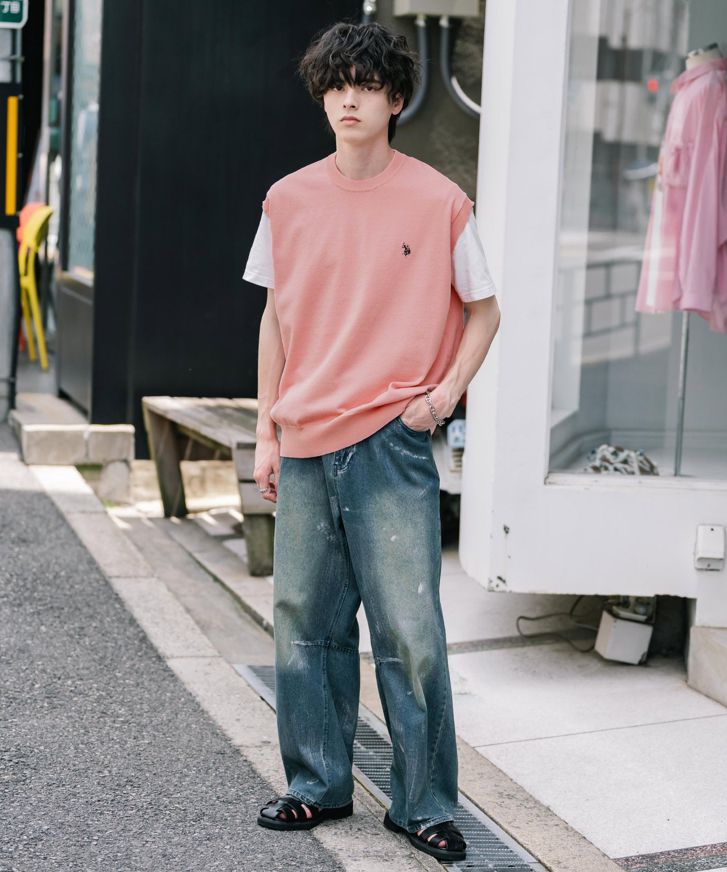 U.S. POLO ASSN. ユーエスポロアッスン サマーニットプルオーバーベスト 15628