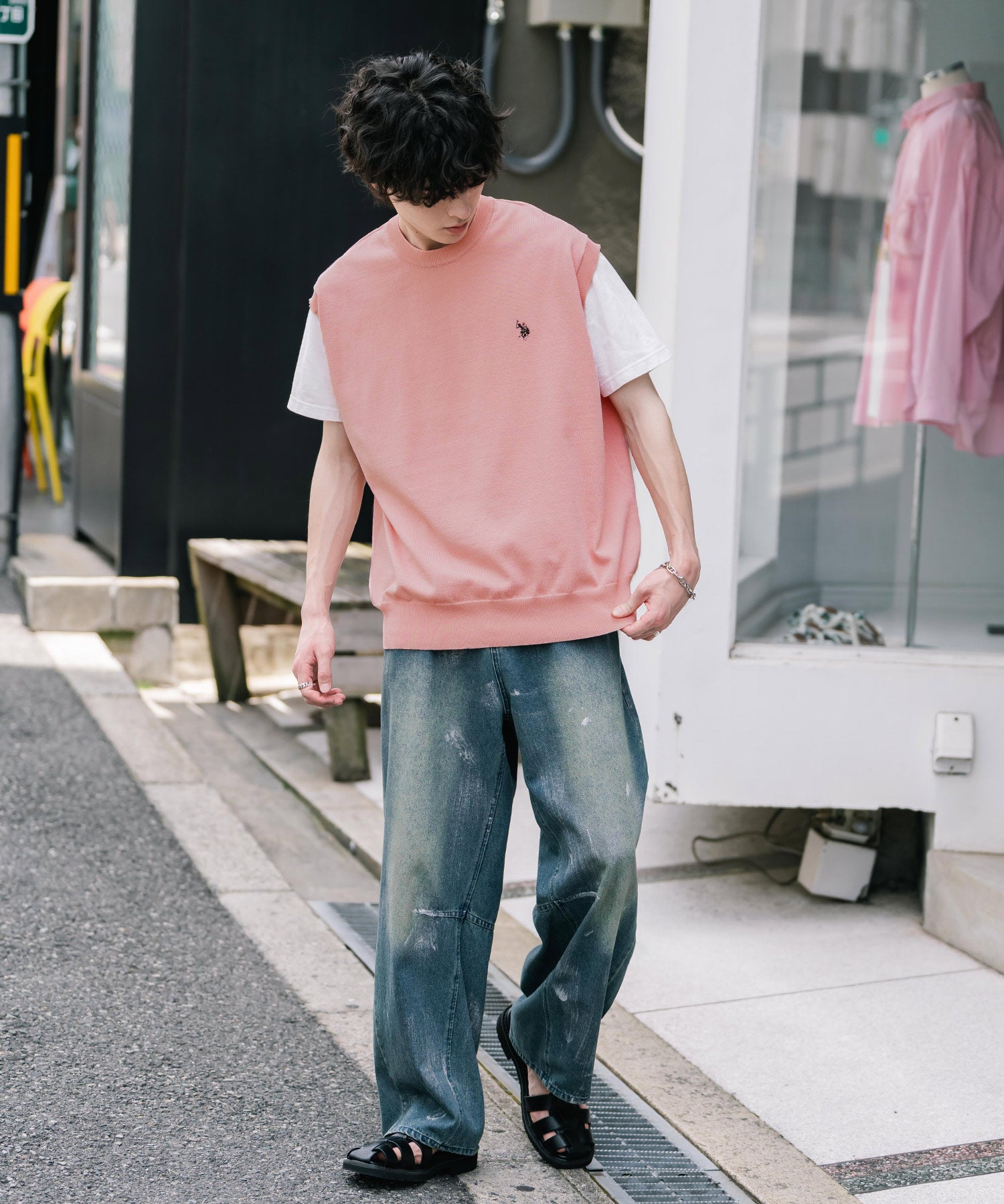 U.S. POLO ASSN. ユーエスポロアッスン サマーニットプルオーバーベスト 15628
