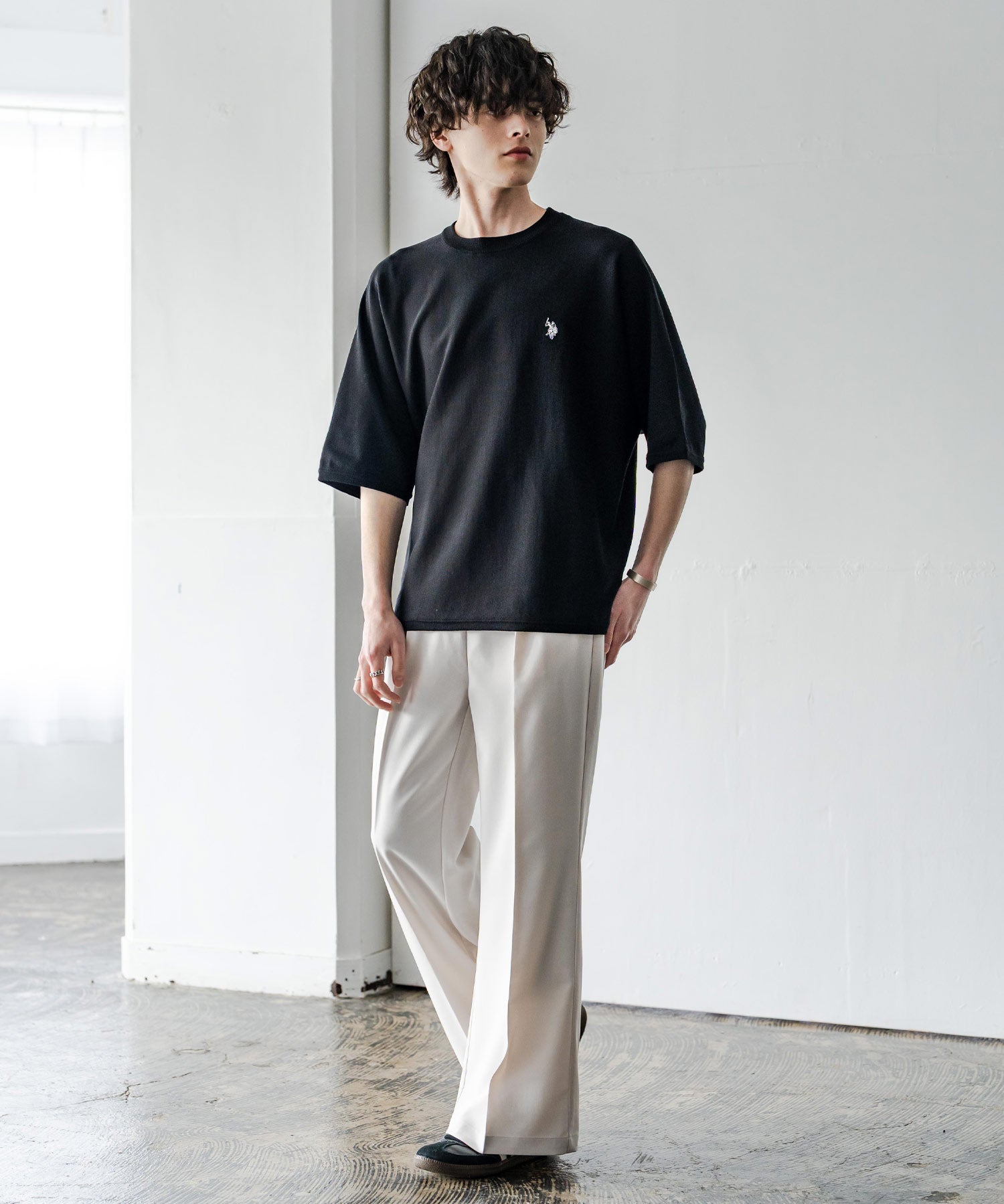 U.S. POLO ASSN. ユーエスポロアッスン ドルマン半袖サマーニット 15629