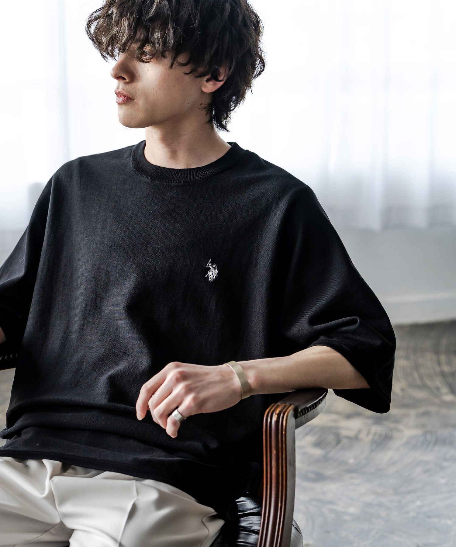 U.S. POLO ASSN. ユーエスポロアッスン ドルマン半袖サマーニット 15629