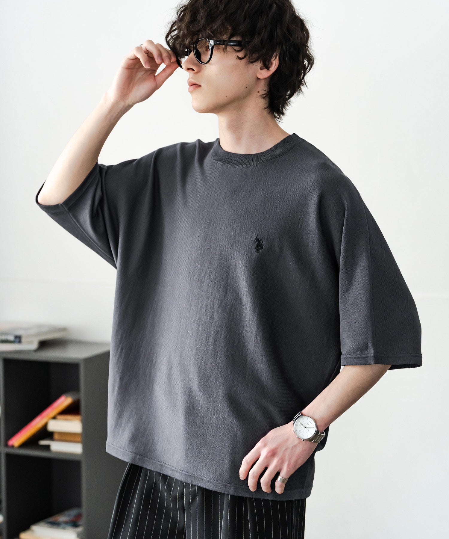 U.S. POLO ASSN. ユーエスポロアッスン ドルマン半袖サマーニット 15629