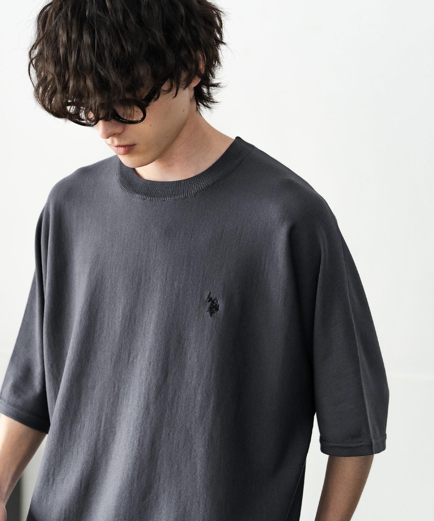 U.S. POLO ASSN. ユーエスポロアッスン ドルマン半袖サマーニット 15629