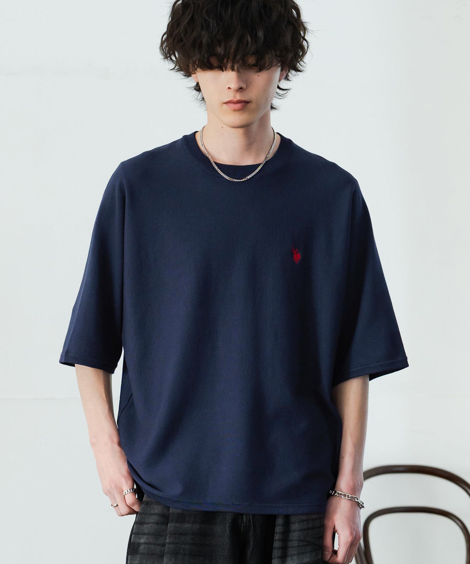 U.S. POLO ASSN. ユーエスポロアッスン ドルマン半袖サマーニット 15629