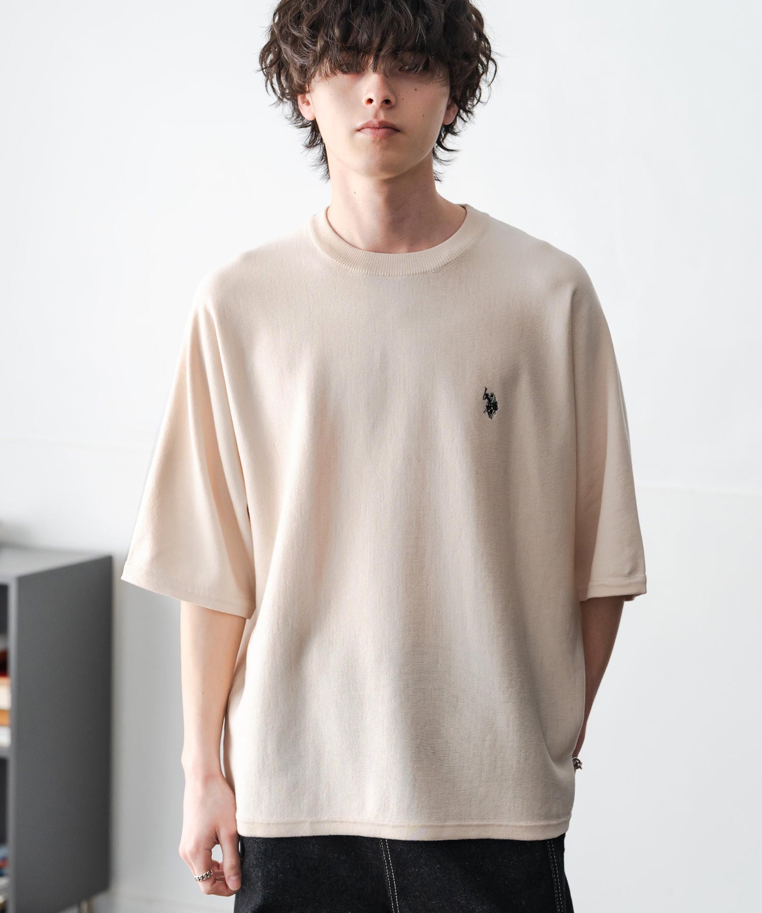U.S. POLO ASSN. ユーエスポロアッスン ドルマン半袖サマーニット 15629