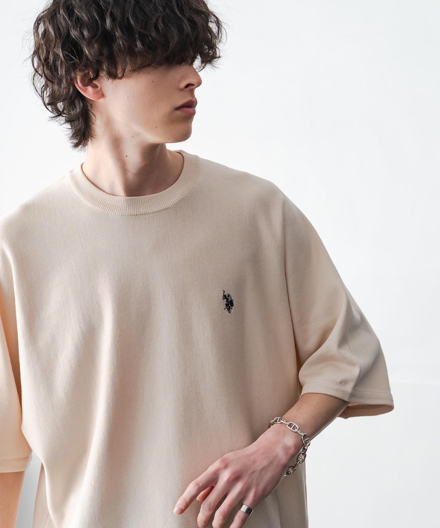 U.S. POLO ASSN. ユーエスポロアッスン ドルマン半袖サマーニット 15629