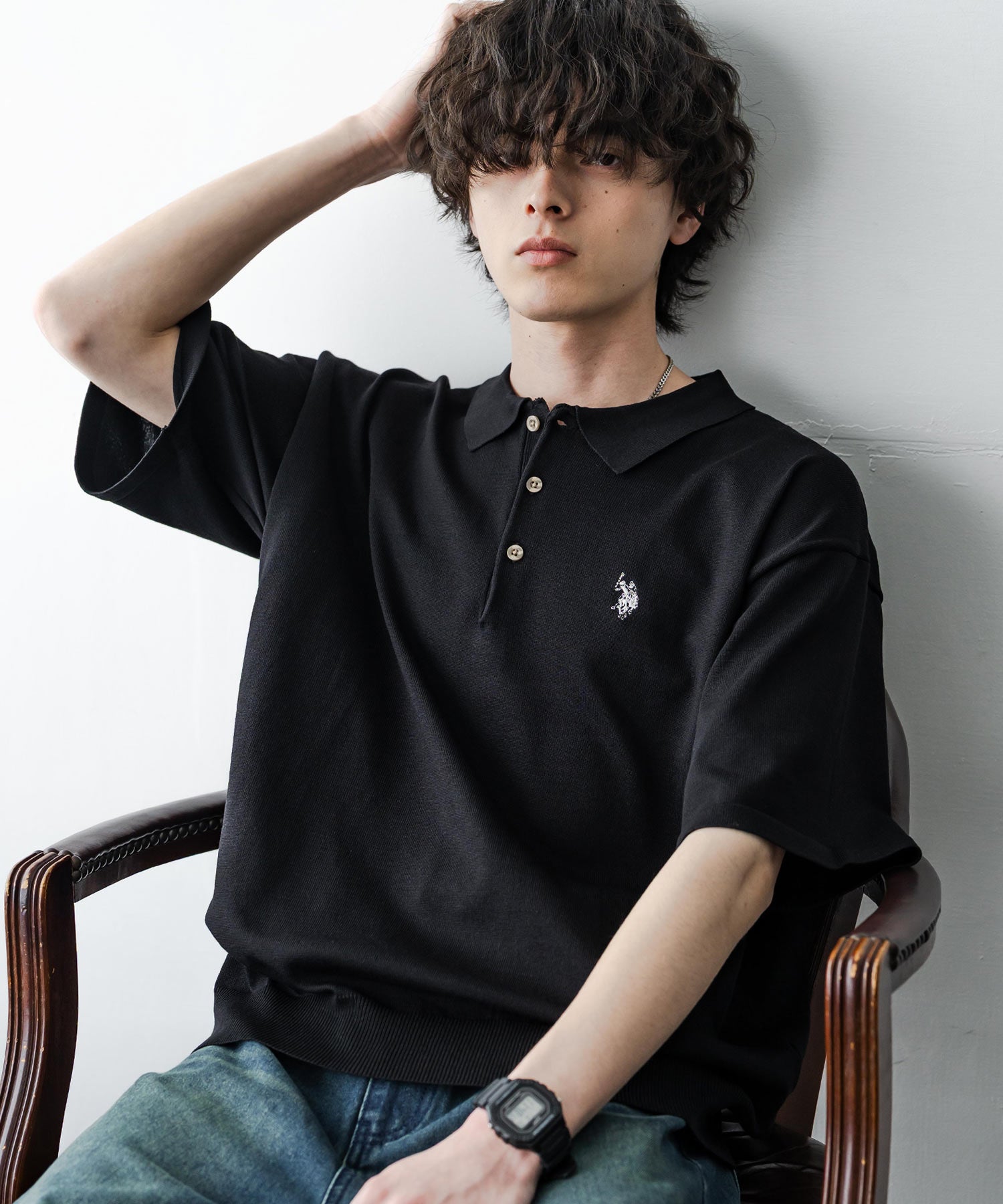 U.S. POLO ASSN. ユーエスポロアッスン オーバーサイズサマーニット