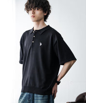 U.S. POLO ASSN. ユーエスポロアッスン オーバーサイズサマーニット半袖ポロシャツ 15630