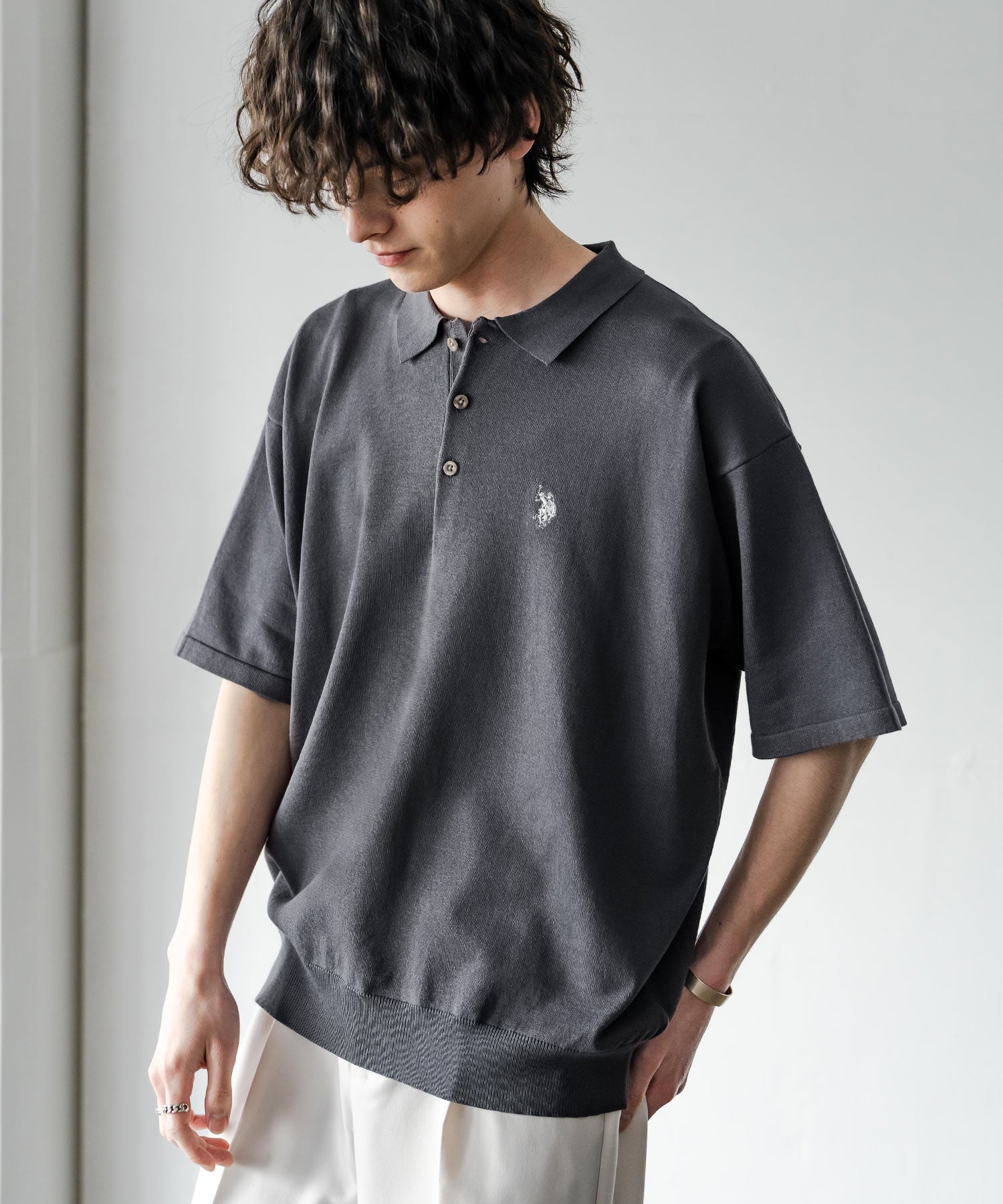 U.S. POLO ASSN. ユーエスポロアッスン オーバーサイズサマーニット