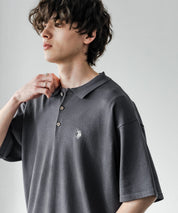 U.S. POLO ASSN. ユーエスポロアッスン オーバーサイズサマーニット半袖ポロシャツ 15630