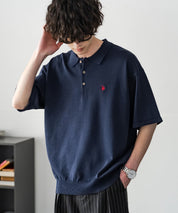 U.S. POLO ASSN. ユーエスポロアッスン オーバーサイズサマーニット半袖ポロシャツ 15630