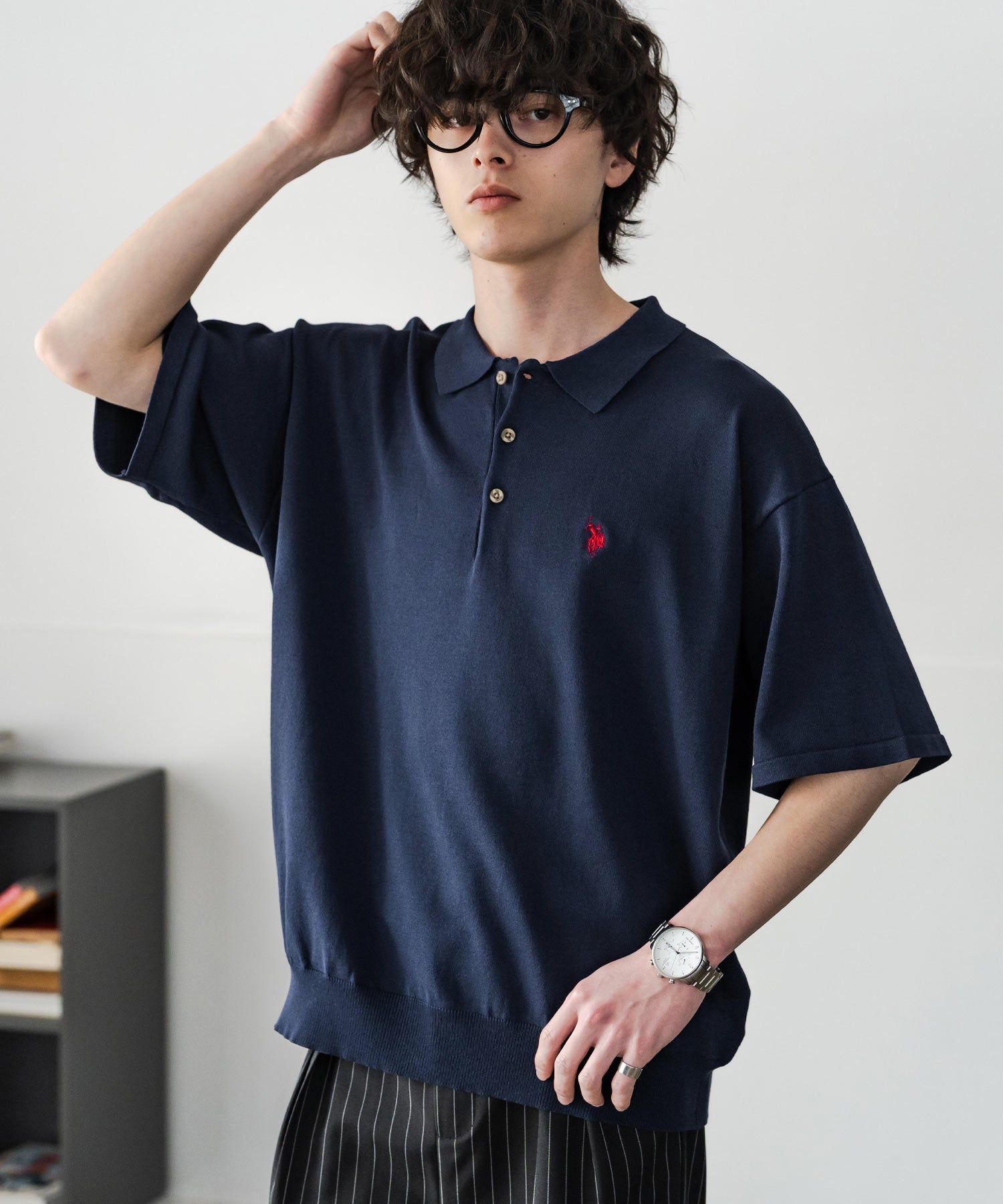 U.S. POLO ASSN. ユーエスポロアッスン オーバーサイズサマーニット