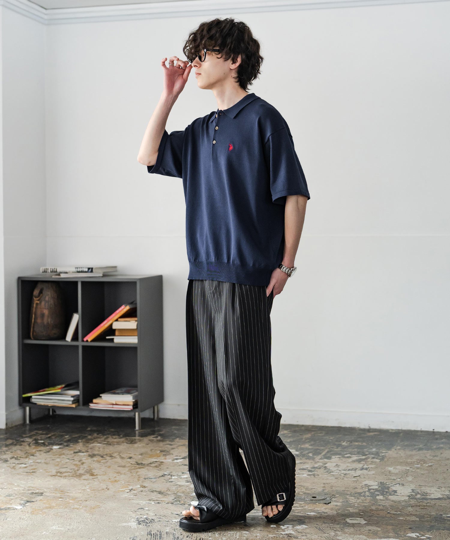 U.S. POLO ASSN. ユーエスポロアッスン オーバーサイズサマーニット半袖ポロシャツ 15630