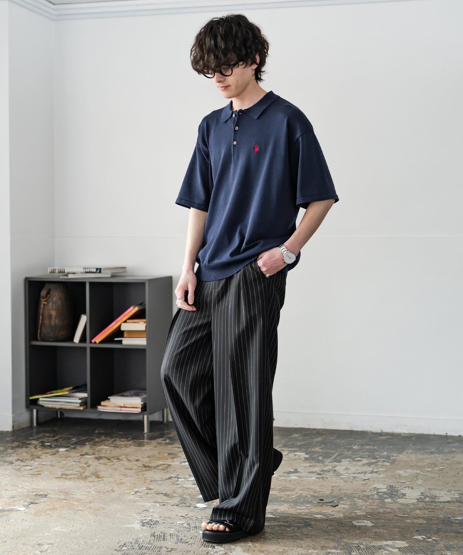 U.S. POLO ASSN. ユーエスポロアッスン オーバーサイズサマーニット半袖ポロシャツ 15630