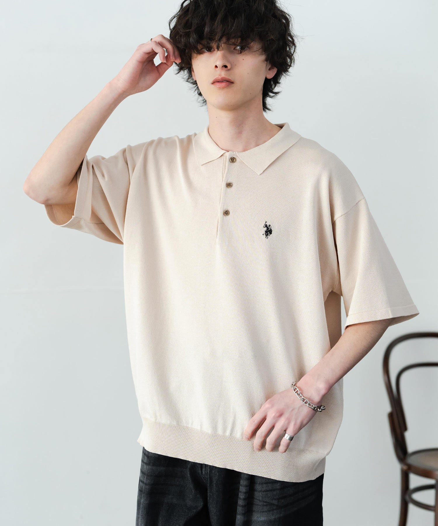 U.S. POLO ASSN. ユーエスポロアッスン オーバーサイズサマーニット