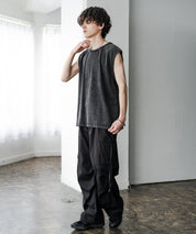 ケミカル加工 コットンノースリーブTシャツ/タンクトップ 15633