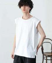 ケミカル加工 コットンノースリーブTシャツ/タンクトップ 15633