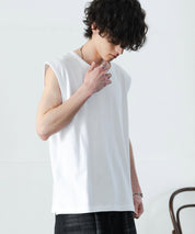 ケミカル加工 コットンノースリーブTシャツ/タンクトップ 15633