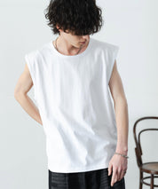 ケミカル加工 コットンノースリーブTシャツ/タンクトップ 15633
