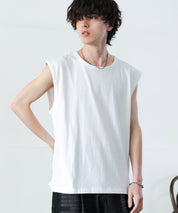 ケミカル加工 コットンノースリーブTシャツ/タンクトップ 15633