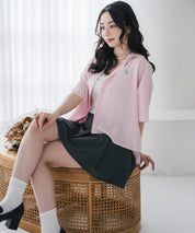 U.S. POLO ASSN. ユーエスポロアッスン W's ワンポイントロゴ刺繍ショート丈半袖気流シャツ 15637