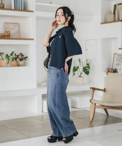 U.S. POLO ASSN. ユーエスポロアッスン W's ワンポイントロゴ刺繍ショート丈半袖気流シャツ 15637