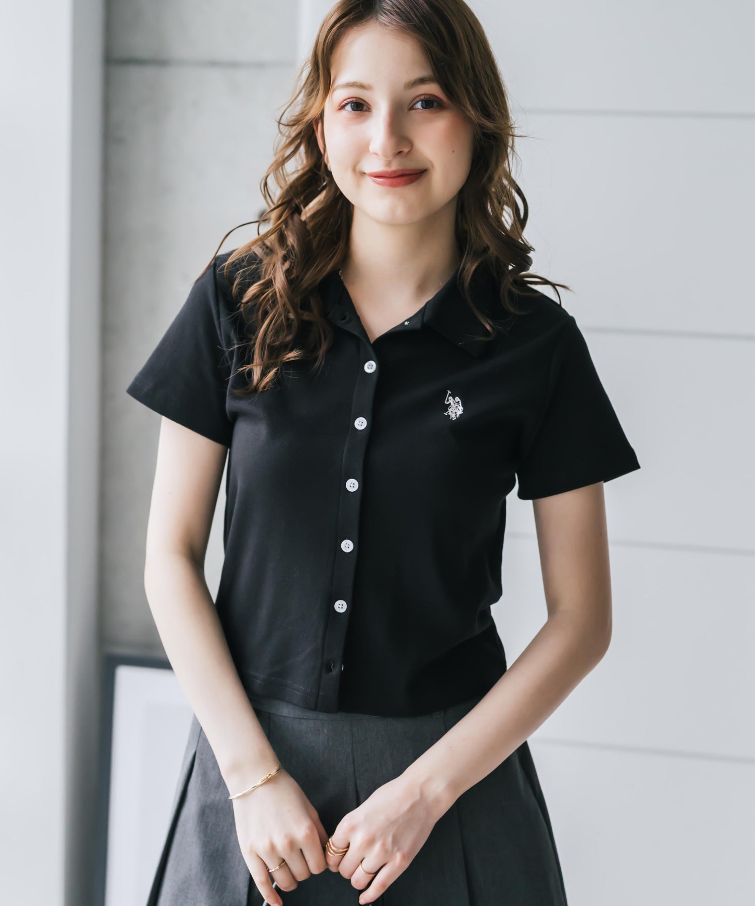 U.S. POLO ASSN. ユーエスポロアッスン W's ショート丈ワンポイント