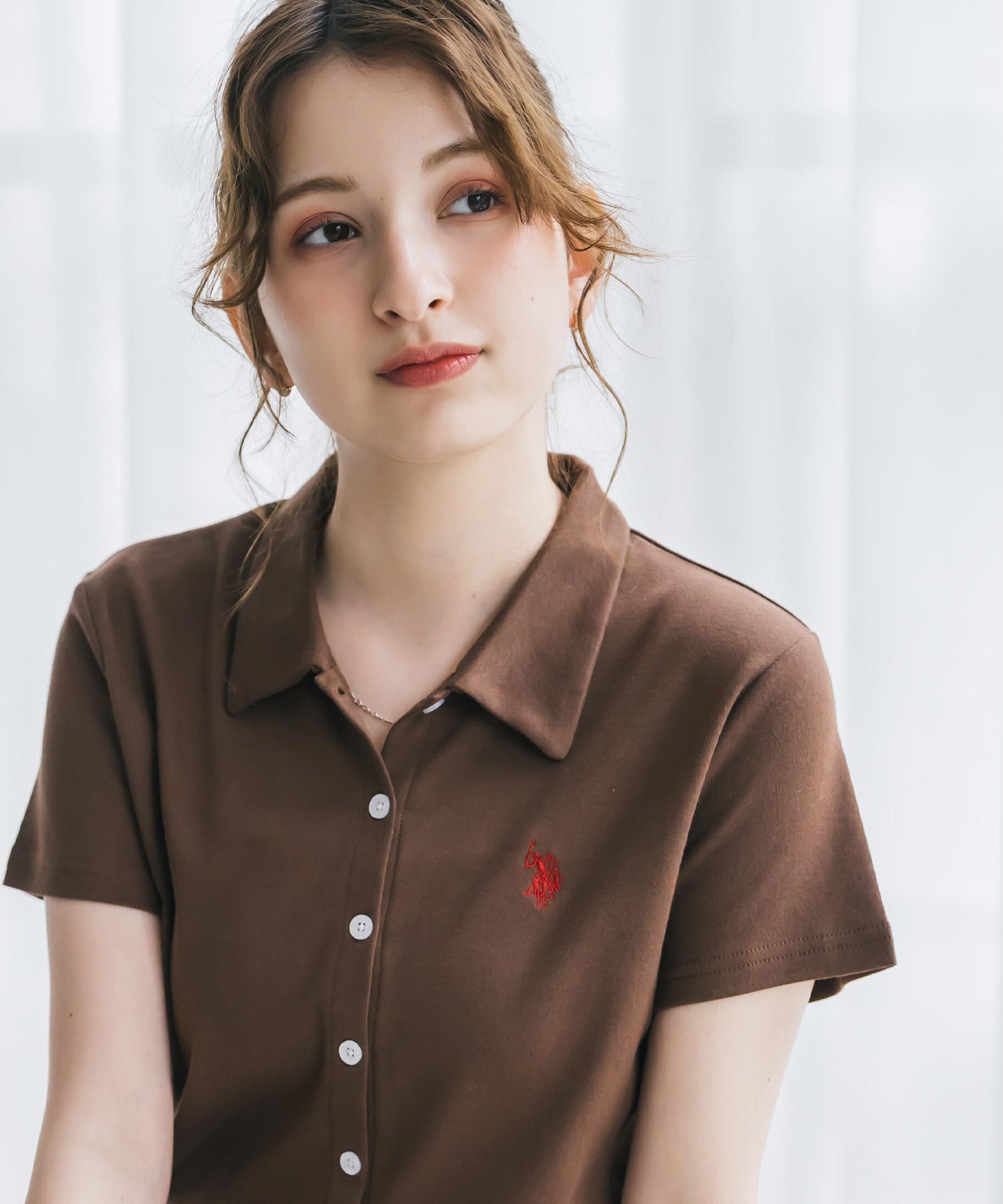 U.S. POLO ASSN. ユーエスポロアッスン W's ショート丈ワンポイント