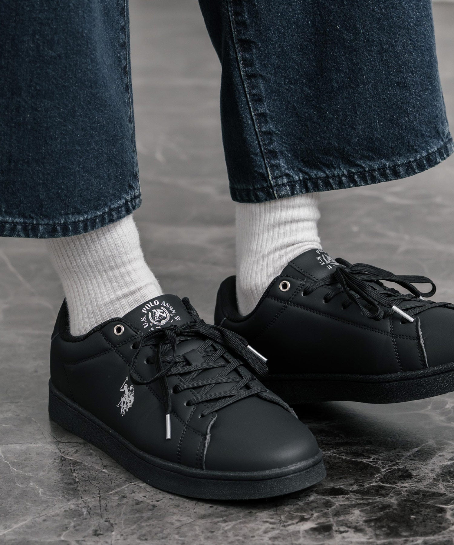 U.S. POLO ASSN. ユーエスポロアッスン ローカット 紐靴コートスニーカー 15640