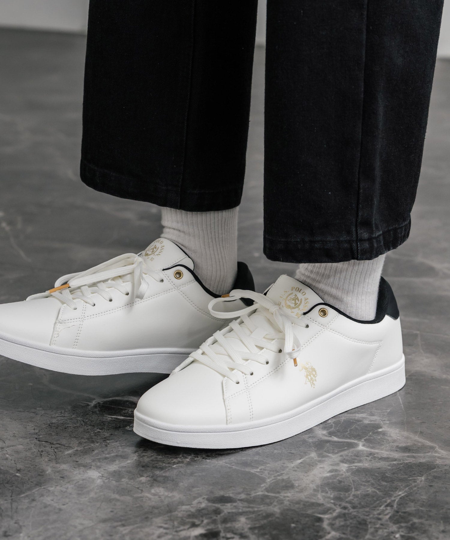 U.S. POLO ASSN. ユーエスポロアッスン ローカット 紐靴コートスニーカー 15640