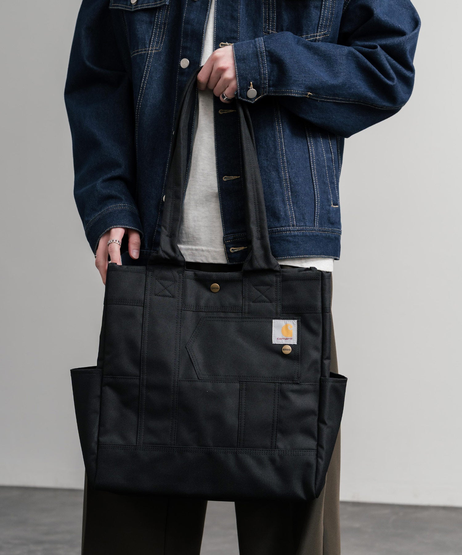 Carhartt カーハート バーティカルスナップ縦型トートバッグ 15641
