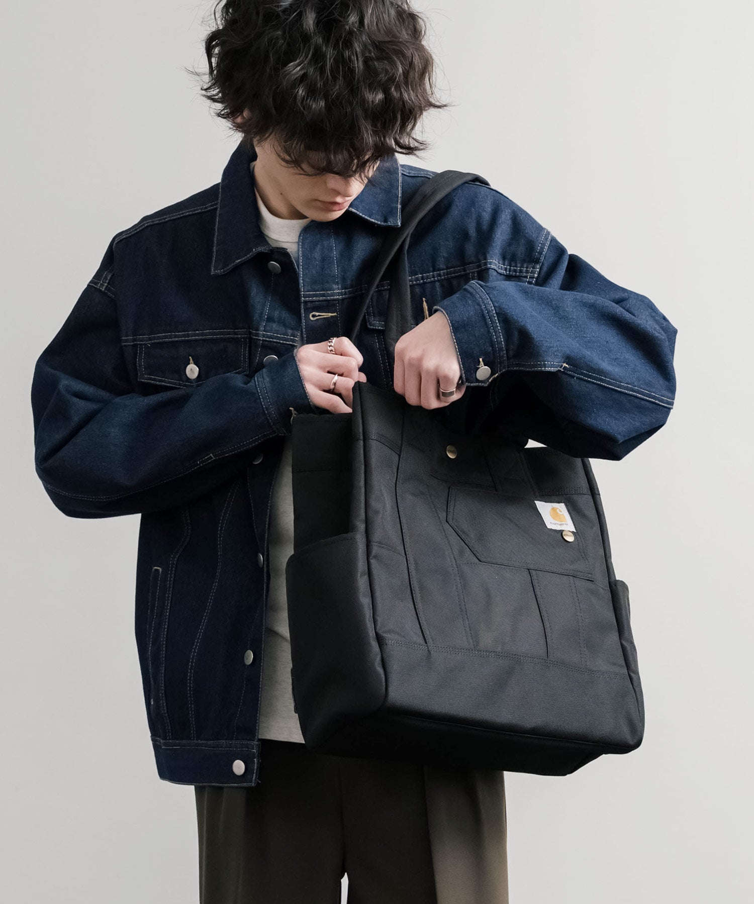 Carhartt カーハート バーティカルスナップ縦型トートバッグ 15641