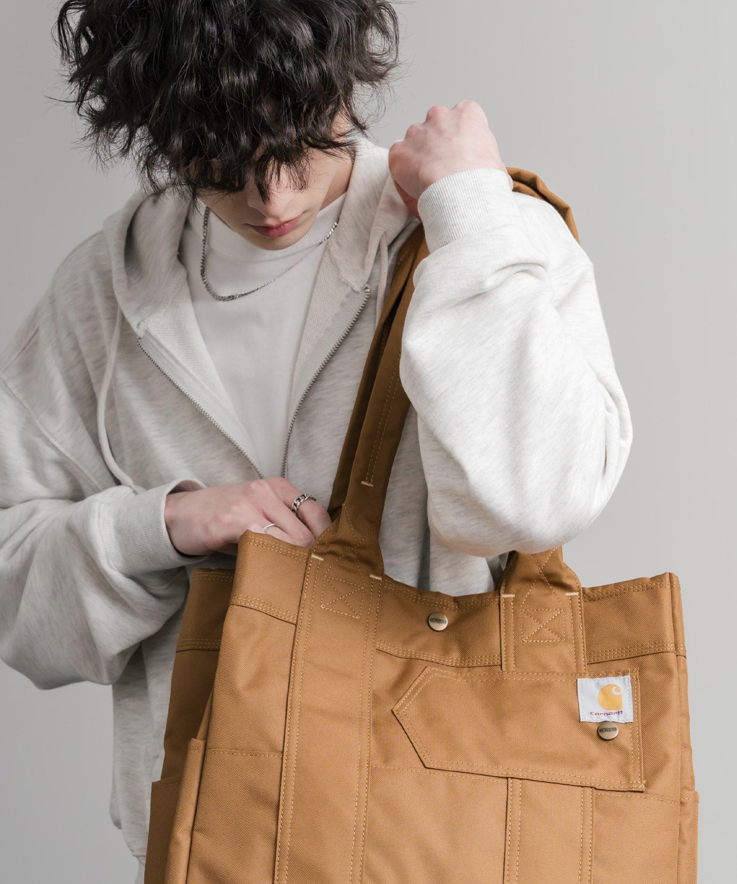 Carhartt カーハート バーティカルスナップ縦型トートバッグ 15641