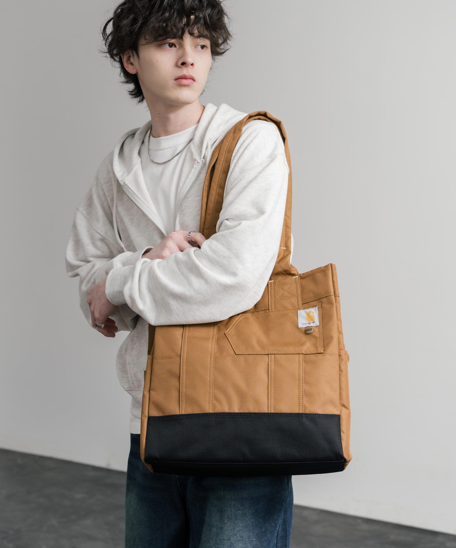 Carhartt カーハート バーティカルスナップ縦型トートバッグ 15641
