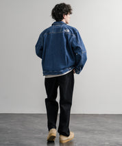 日本未展開モデル WHITE LABEL THE NORTH FACE DENIM TRUCKER JACKET ワンポイントロゴ刺繍ワークデニムジャケット 15653