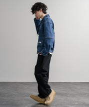 日本未展開モデル WHITE LABEL THE NORTH FACE DENIM TRUCKER JACKET ワンポイントロゴ刺繍ワークデニムジャケット 15653