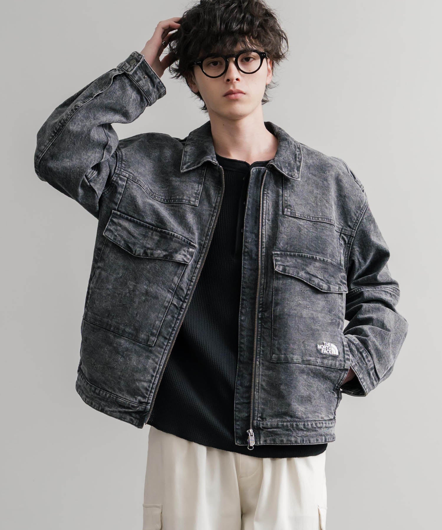 日本未展開モデル WHITE LABEL THE NORTH FACE DENIM TRUCKER JACKET