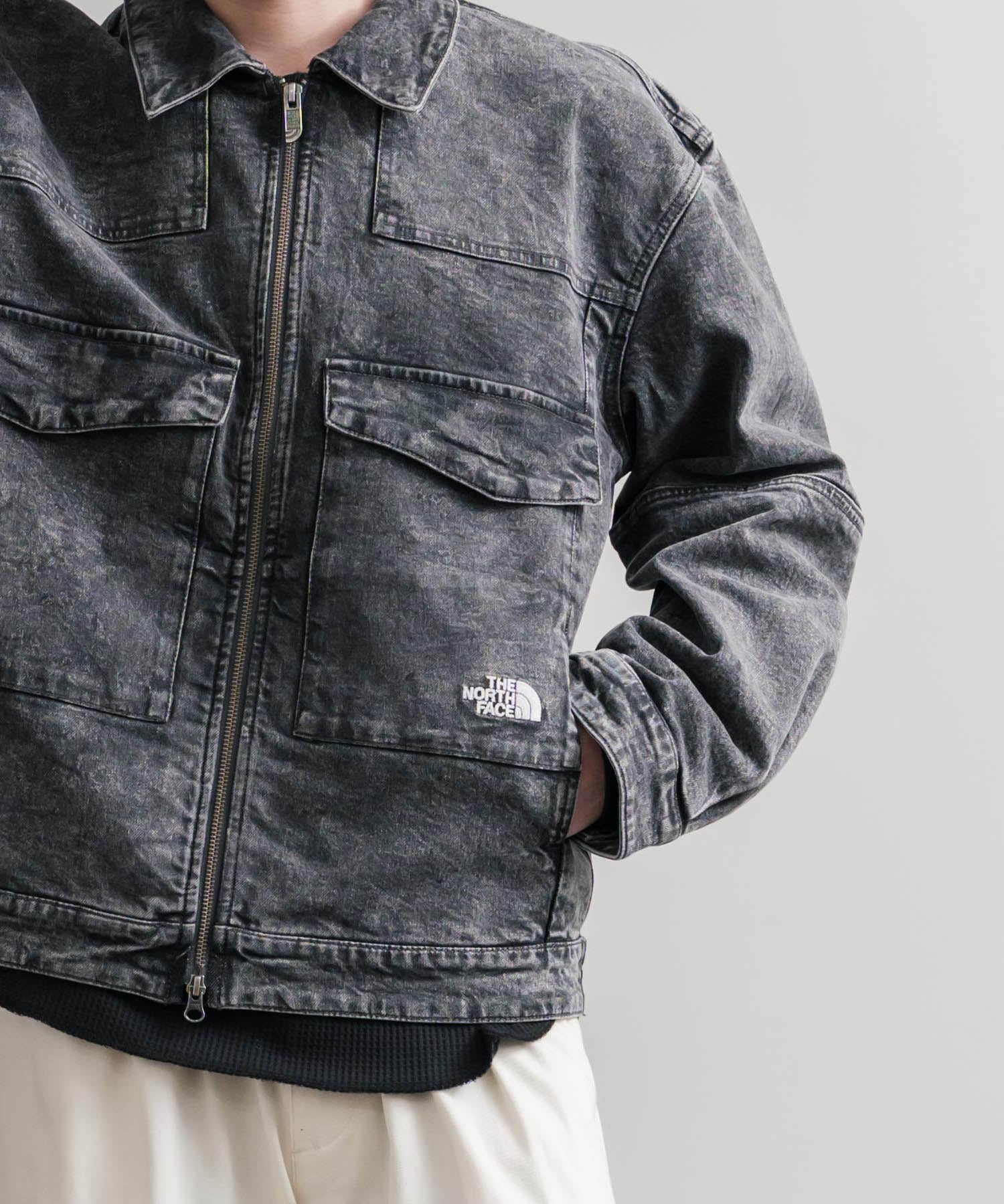 日本未展開モデル WHITE LABEL THE NORTH FACE DENIM TRUCKER JACKET