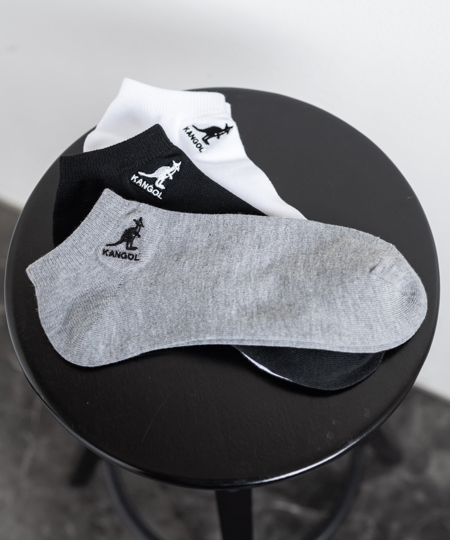 KANGOL カンゴール 3Pワンポイント刺繍アンクルソックス/くるぶし丈靴下 15684