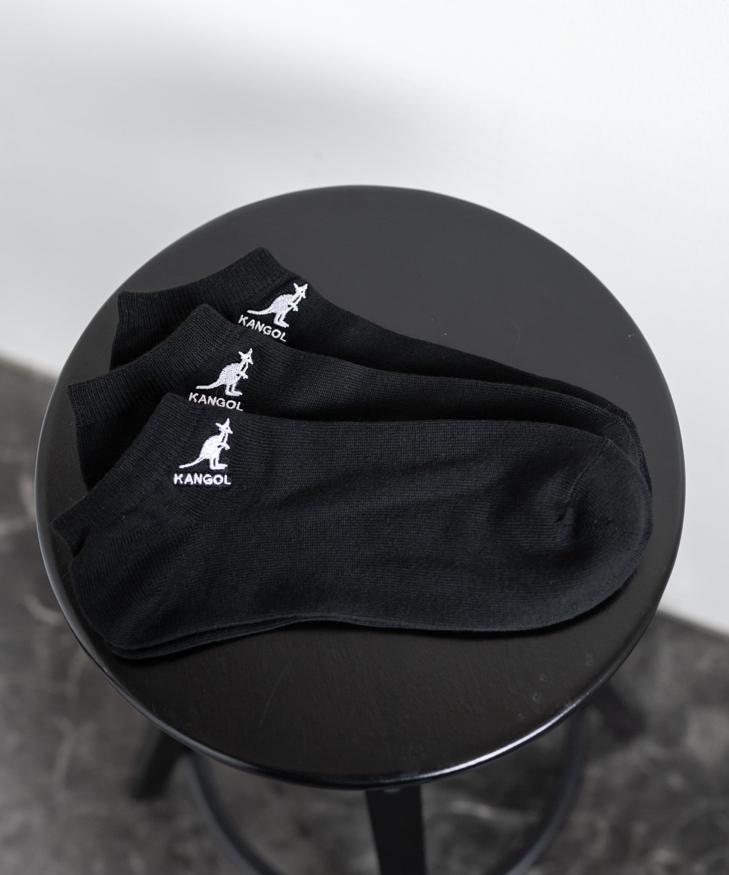 KANGOL カンゴール 3Pワンポイント刺繍アンクルソックス/くるぶし丈
