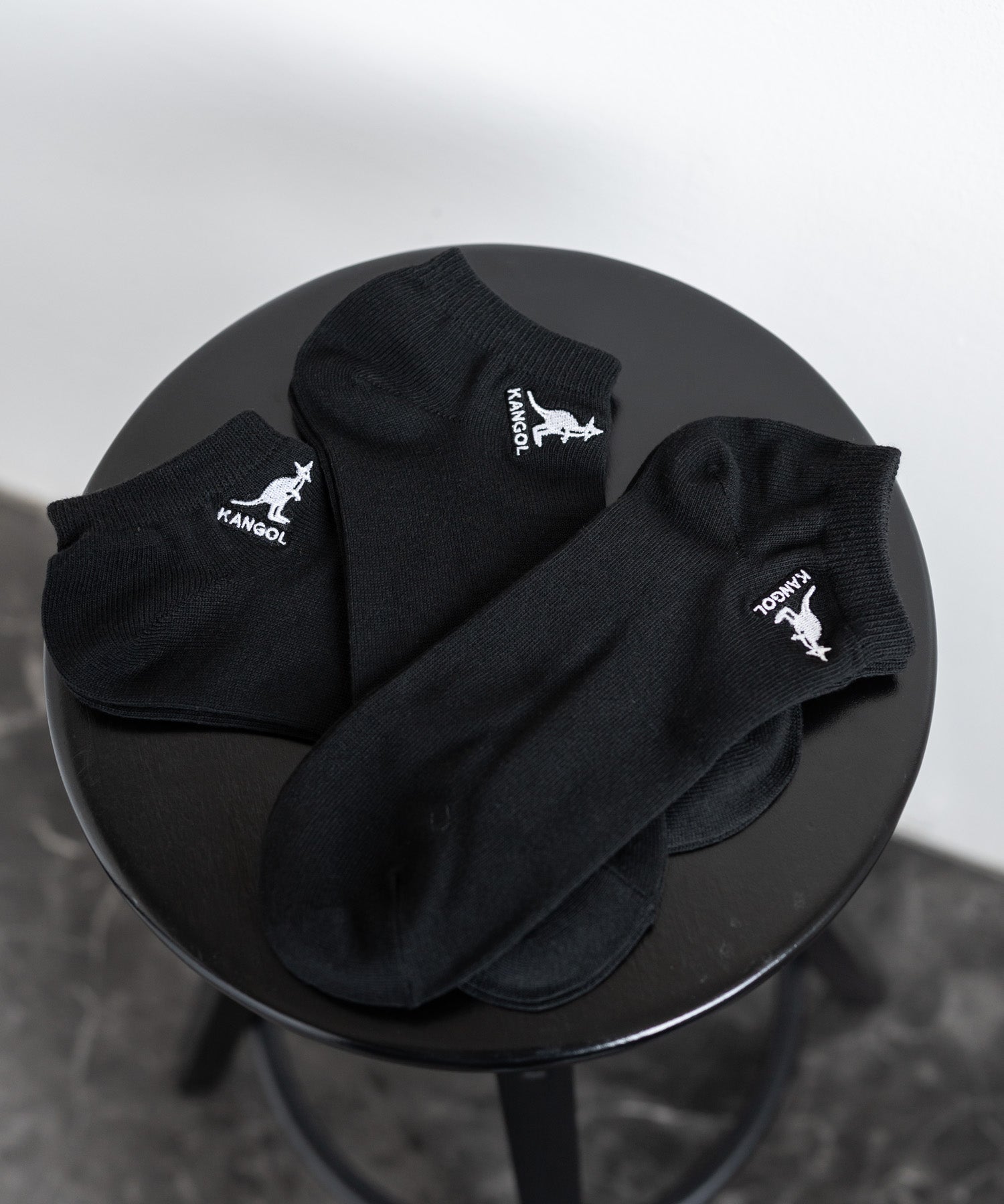 KANGOL カンゴール 3Pワンポイント刺繍アンクルソックス/くるぶし丈