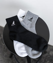 KANGOL カンゴール 3Pワンポイント刺繍クォーターソックス/靴下 15685