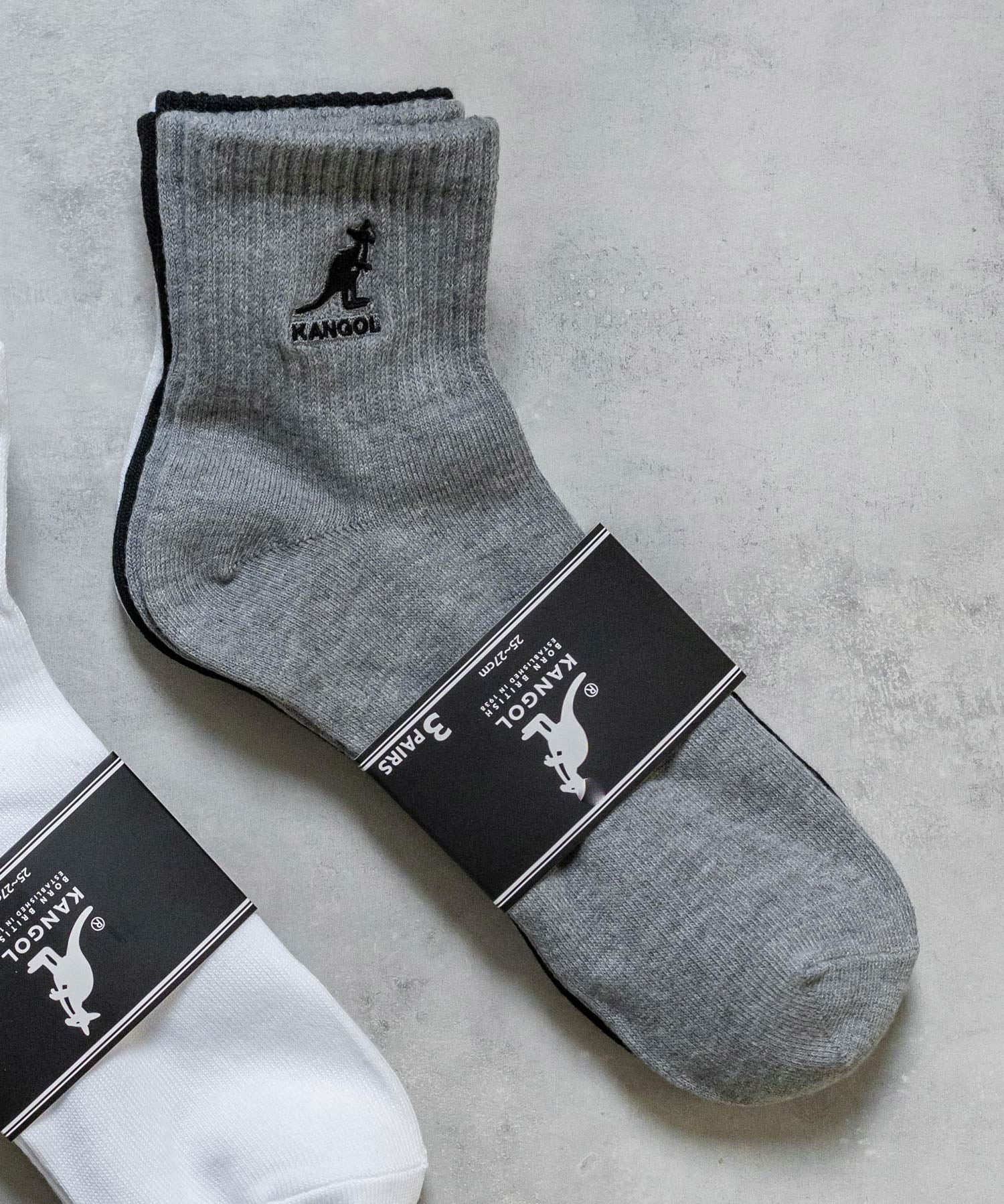 KANGOL カンゴール 3Pワンポイント刺繍クォーターソックス/靴下 15685