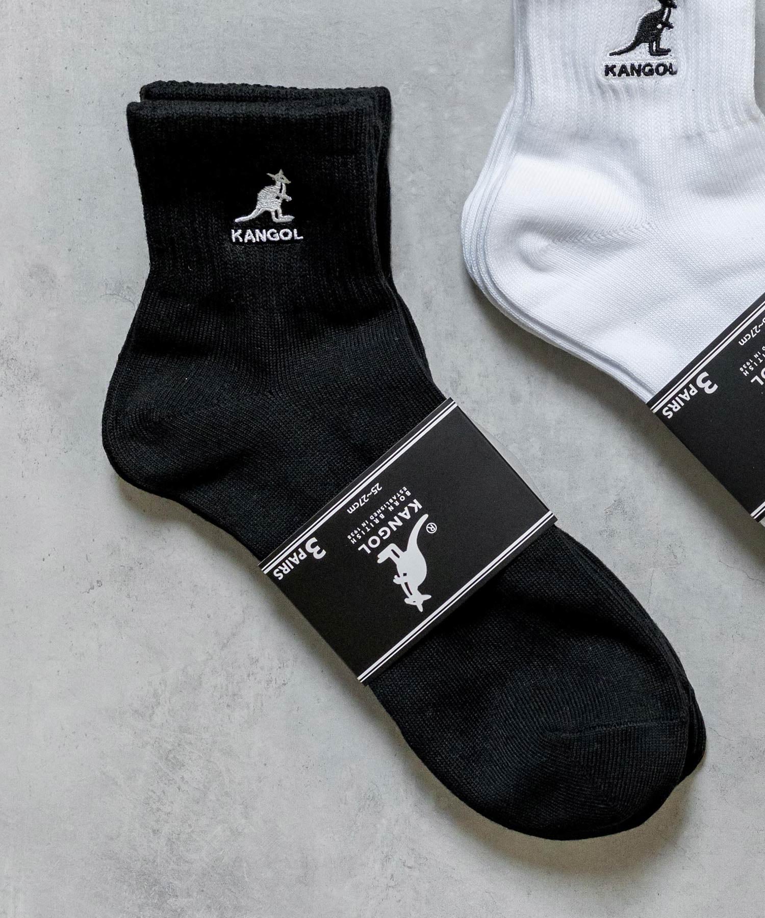 KANGOL カンゴール 3Pワンポイント刺繍クォーターソックス/靴下 15685