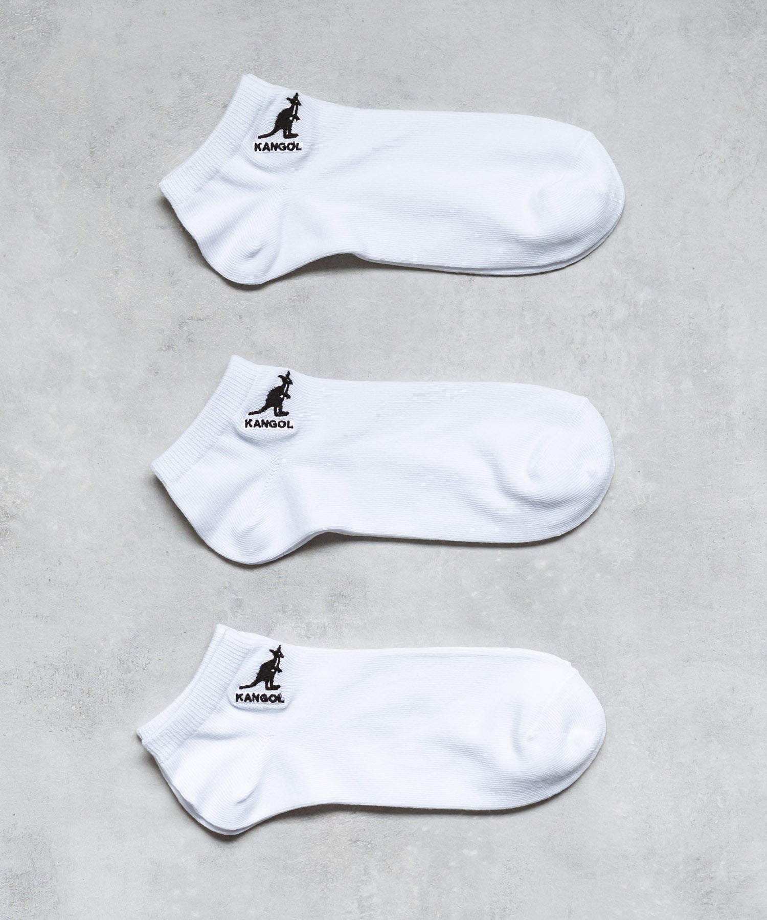 KANGOL カンゴール W's 3Pワンポイント刺繍アンクルソックス/くるぶし丈靴下 15686