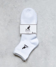 KANGOL カンゴール W's 3P クルー丈スクールリブソックス/ワンポイント刺繍靴下 15687