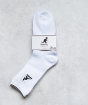 KANGOL カンゴール W's 3P ミドル丈スクールリブソックス/ワンポイント刺繍靴下 15688