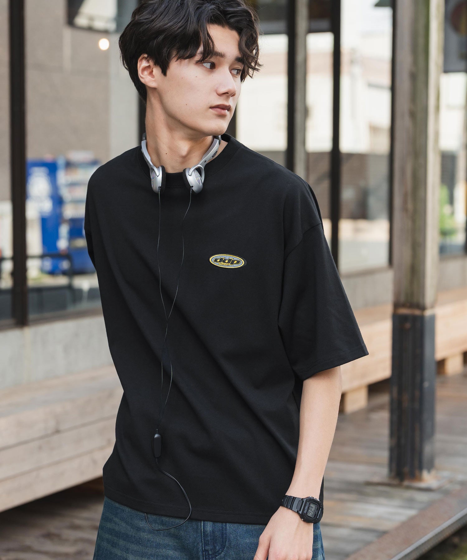 ddp別注コラボ オーバーサイズバックプリント半袖Tシャツ 15689