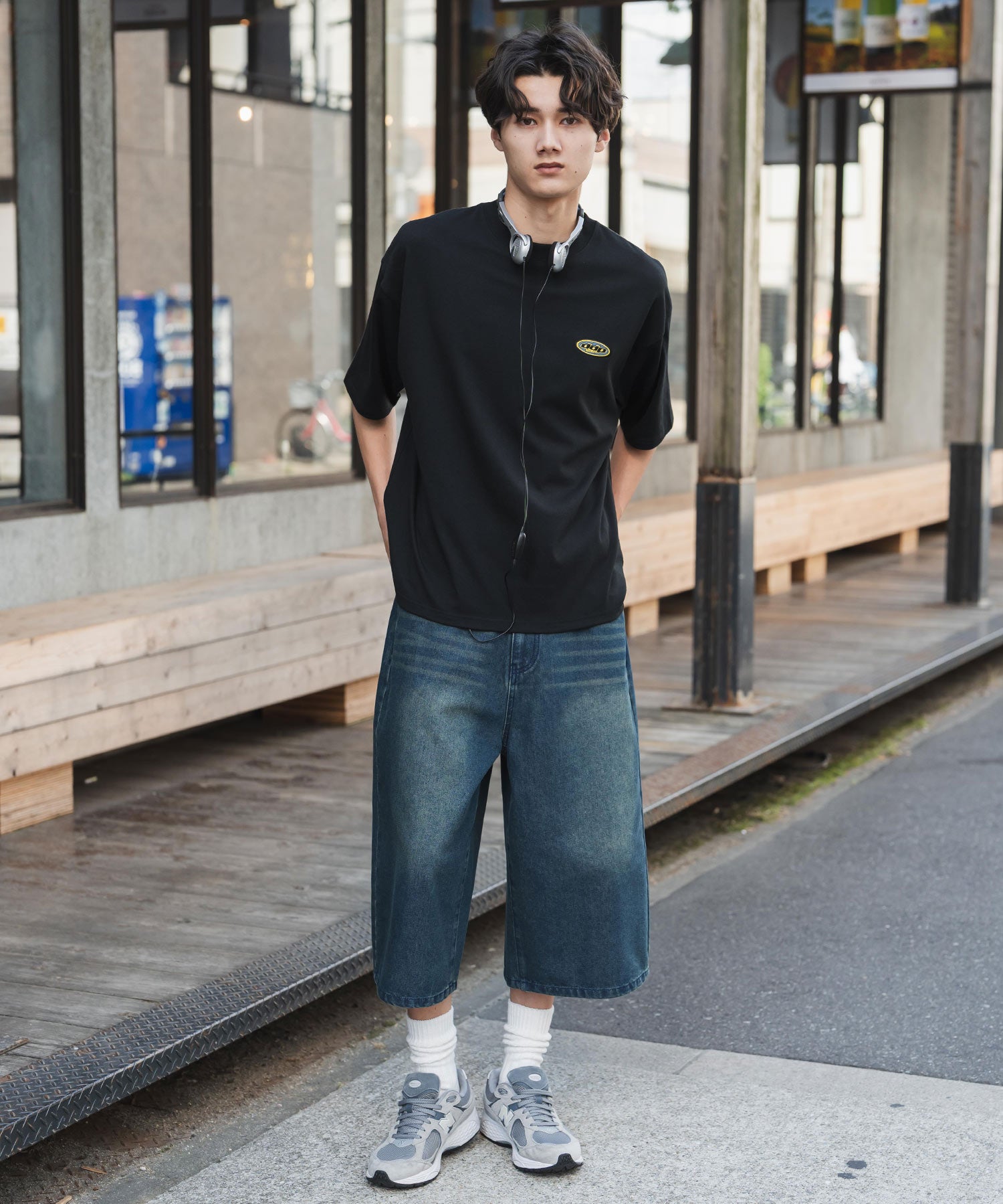ddp別注コラボ オーバーサイズバックプリント半袖Tシャツ 15689