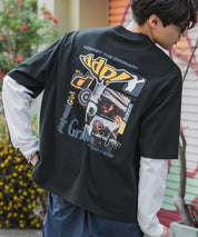 ddp別注コラボ オーバーサイズバックプリント半袖Tシャツ 15689