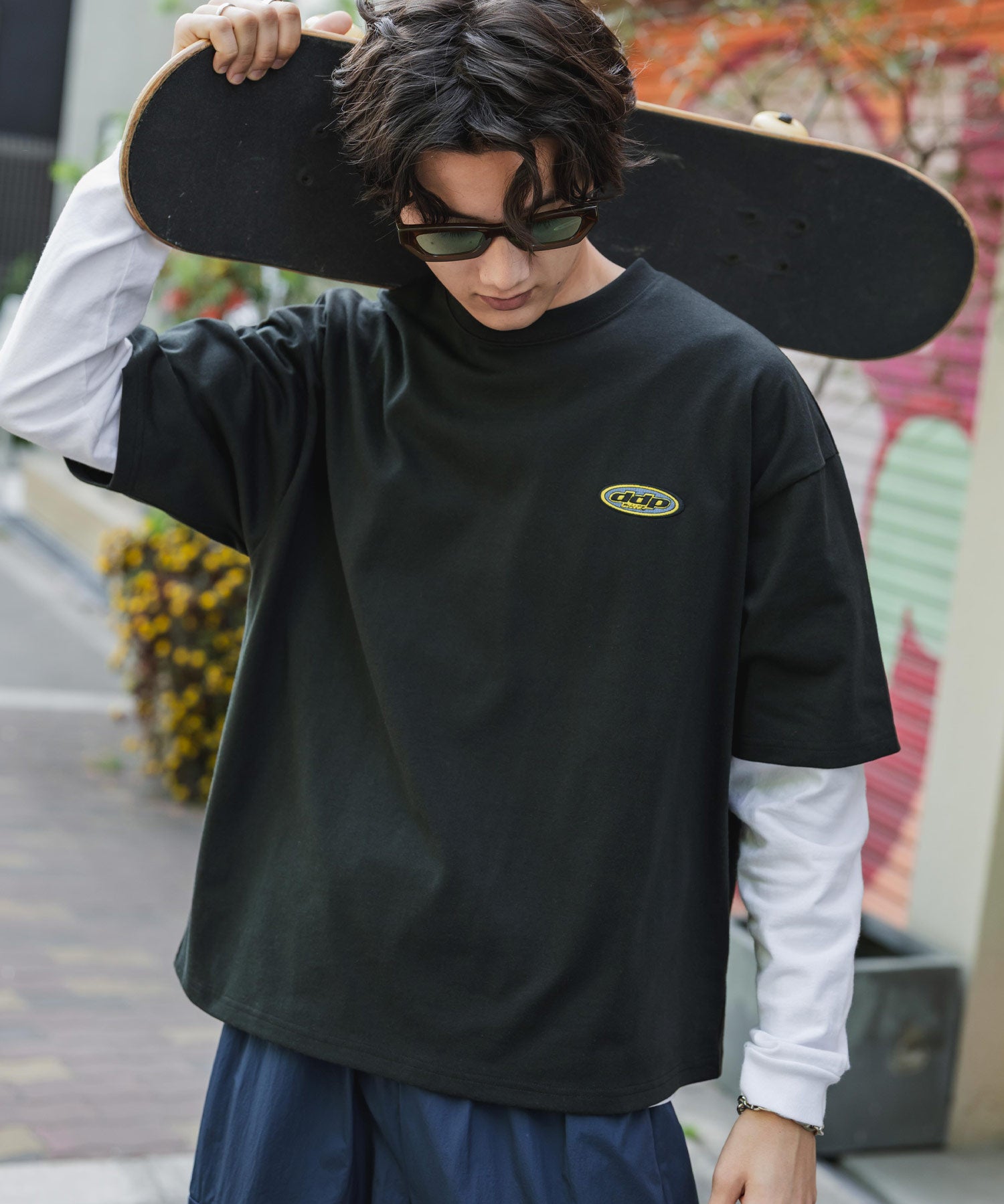 ddp別注コラボ オーバーサイズバックプリント半袖Tシャツ 15689